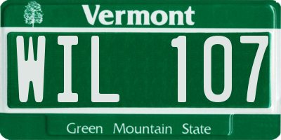 VT license plate WIL107