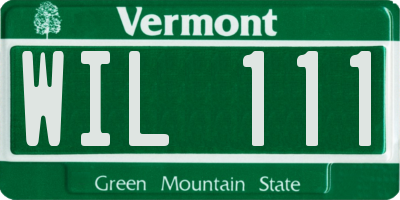 VT license plate WIL111