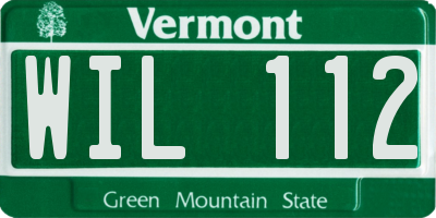 VT license plate WIL112
