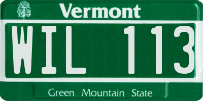 VT license plate WIL113