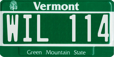 VT license plate WIL114