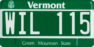 VT license plate WIL115