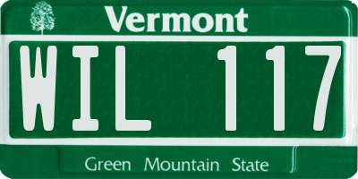VT license plate WIL117