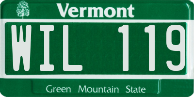 VT license plate WIL119