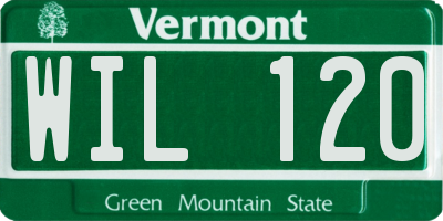 VT license plate WIL120
