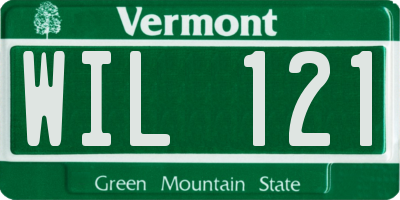 VT license plate WIL121