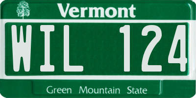 VT license plate WIL124