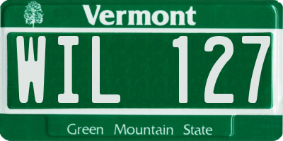 VT license plate WIL127