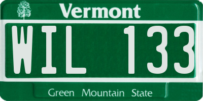 VT license plate WIL133