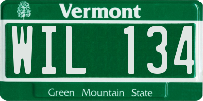 VT license plate WIL134