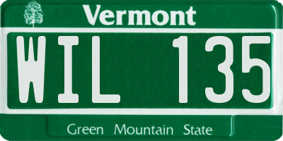 VT license plate WIL135