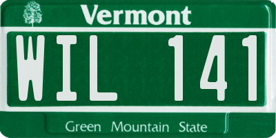VT license plate WIL141