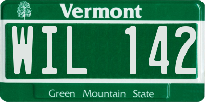 VT license plate WIL142