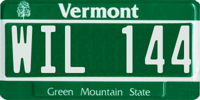 VT license plate WIL144