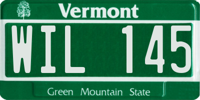 VT license plate WIL145