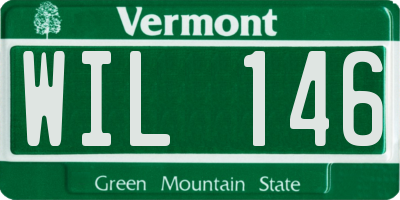 VT license plate WIL146