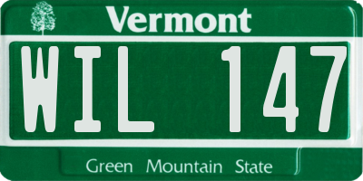 VT license plate WIL147