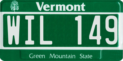VT license plate WIL149