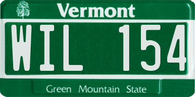 VT license plate WIL154