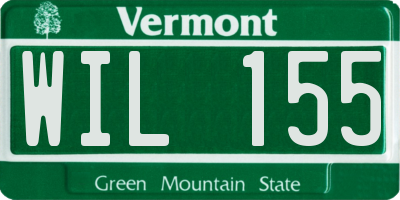 VT license plate WIL155