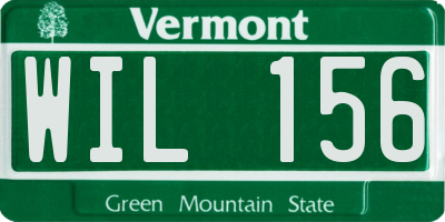 VT license plate WIL156