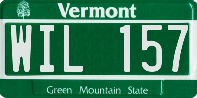 VT license plate WIL157