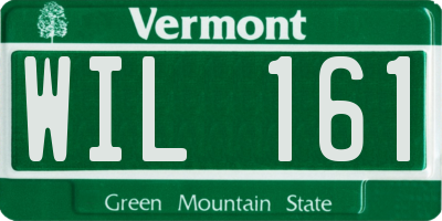 VT license plate WIL161