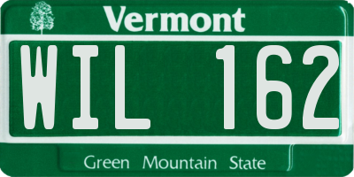 VT license plate WIL162