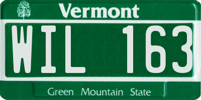 VT license plate WIL163