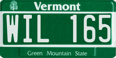 VT license plate WIL165