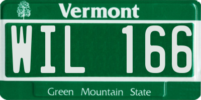 VT license plate WIL166
