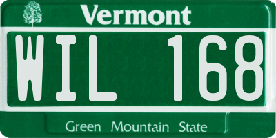 VT license plate WIL168