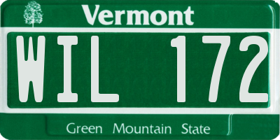 VT license plate WIL172