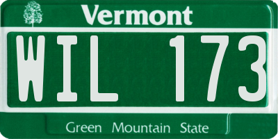 VT license plate WIL173