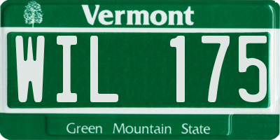 VT license plate WIL175