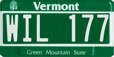 VT license plate WIL177