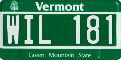 VT license plate WIL181