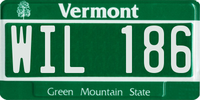 VT license plate WIL186
