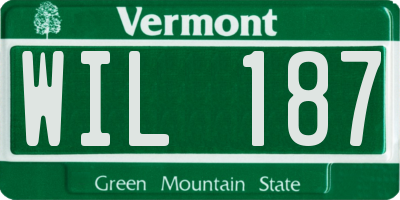 VT license plate WIL187