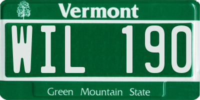 VT license plate WIL190