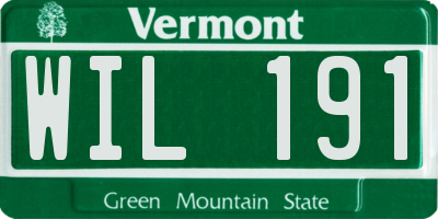 VT license plate WIL191