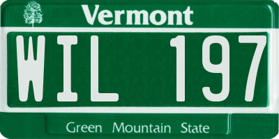 VT license plate WIL197