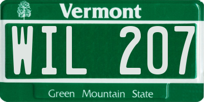 VT license plate WIL207
