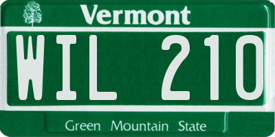 VT license plate WIL210