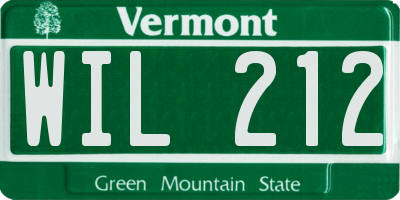 VT license plate WIL212