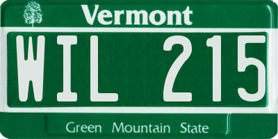 VT license plate WIL215