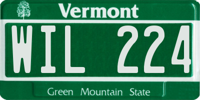 VT license plate WIL224