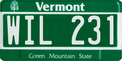 VT license plate WIL231