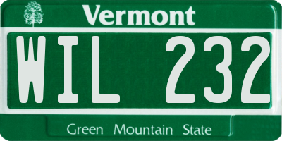 VT license plate WIL232