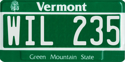 VT license plate WIL235